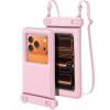 Tech-Protect UWC7 Capa flutuante impermeável universal para smartphones até 6,9 polegadas, rosa