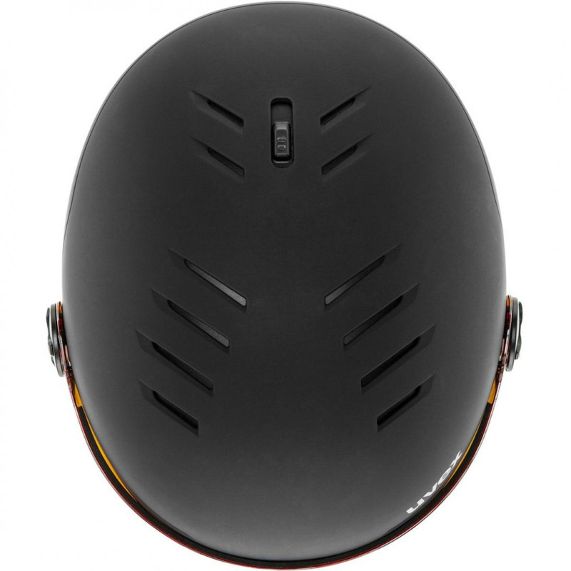 Capacete de esqui UVEX Wanted Visor, 58-61 cm (L), preto