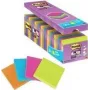 Notas adesivas 3M Post-it Super Sticky 654SE24P, 76 x 76 mm, 90 folhas por bloco, 4 cores (pack económico)