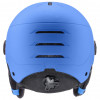 Capacete de esqui para crianças UVEX Rocket jr. Visor, azul mate
