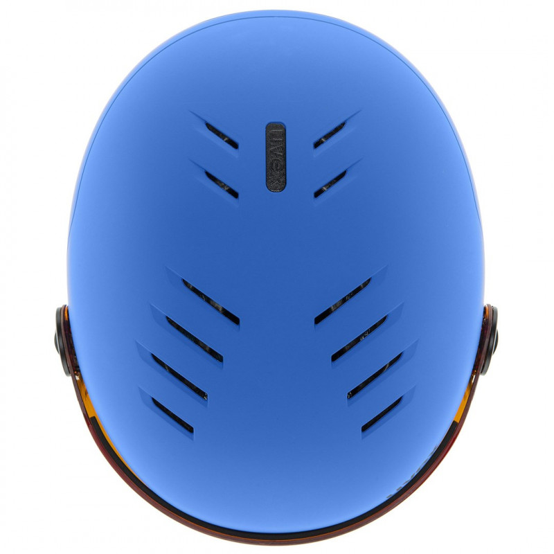 Capacete de esqui para crianças UVEX Rocket jr. Visor, azul mate