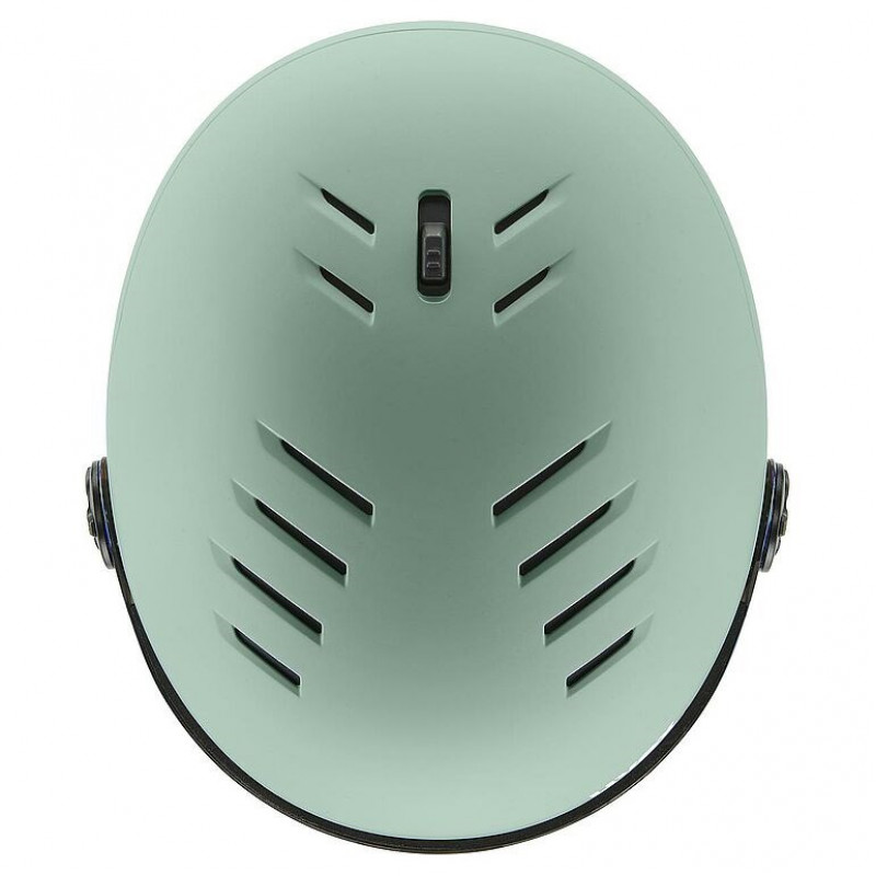 Capacete de esqui UVEX Wanted Visor, 58-61 cm (L), verde