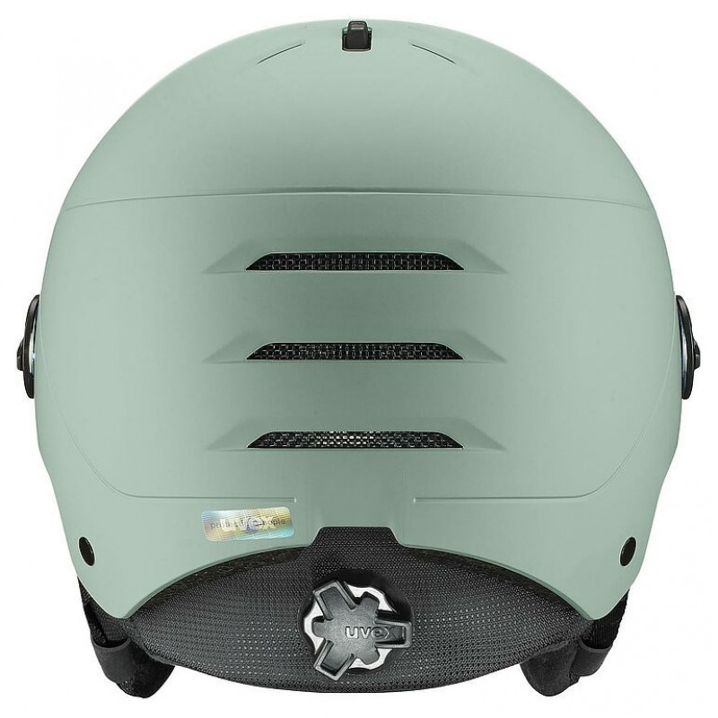 Capacete de esqui UVEX Wanted Visor, 58-61 cm (L), verde