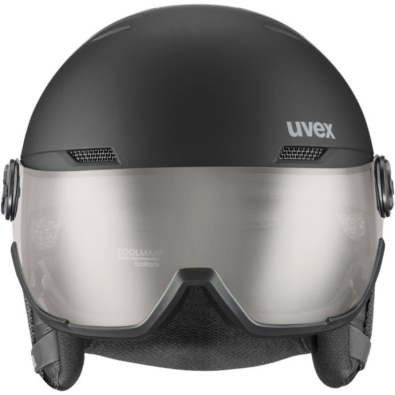 Capacete de esqui UVEX Wanted Visor pro V, preto mate