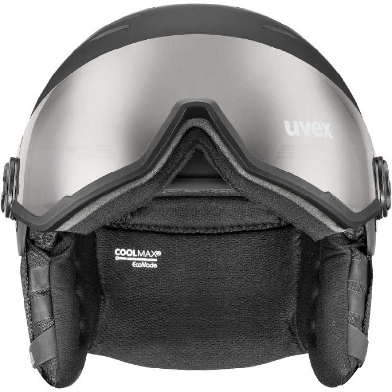 Capacete de esqui UVEX Wanted Visor pro V, preto mate