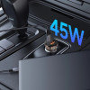 Tech-Protect CC01 Carregador de automóvel de 2 portas USB-A / USB-C, PD 45W / QC 3.0, preto