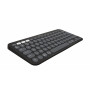 Teclado Bluetooth Logitech Pebble Keys 2 K380s (920-011803), grafite, layout francês