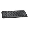 Teclado Bluetooth Logitech Pebble Keys 2 K380s (920-011803), grafite, layout francês