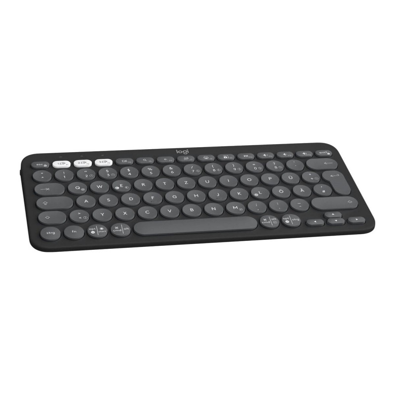 Teclado Bluetooth Logitech Pebble Keys 2 K380s (920-011803), grafite, layout francês