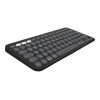 Teclado Bluetooth Logitech Pebble Keys 2 K380s (920-011803), grafite, layout francês