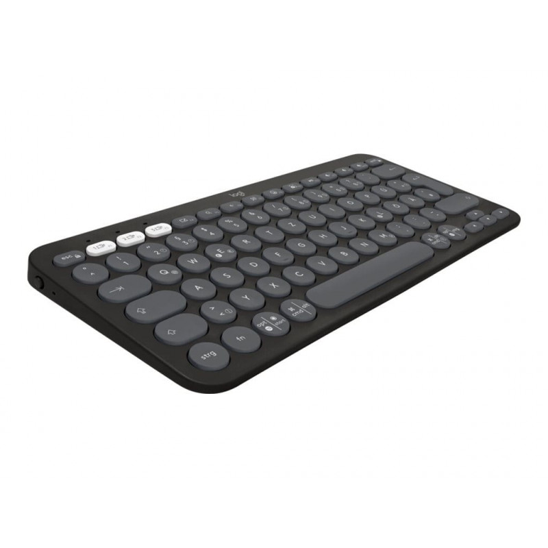 Teclado Bluetooth Logitech Pebble Keys 2 K380s (920-011803), grafite, layout francês