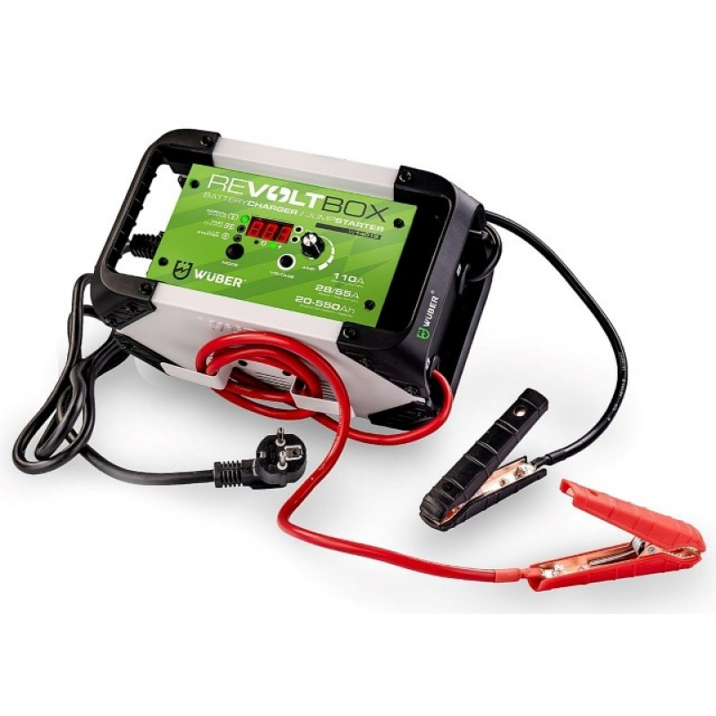 Carregador automático de bateria de automóvel Wuber W14015 com arranque auxiliar, 110 A