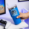 Caneca de viagem Paladone PP15504AB Astro Bot, 600 ml, azul