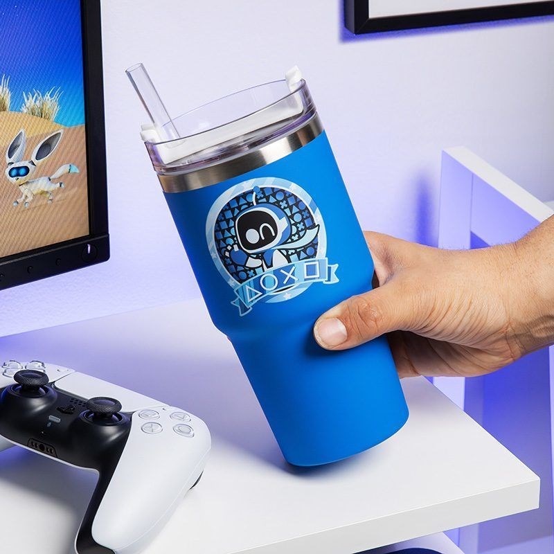 Caneca de viagem Paladone PP15504AB Astro Bot, 600 ml, azul