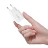 Carregador de parede USB-C de 1 porta Tech-Protect NC20W PD20W com cabo USB-C / USB-C, branco