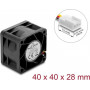 Ventilador axial DC Delock 67651 24 V, 40 x 40 x 28 mm