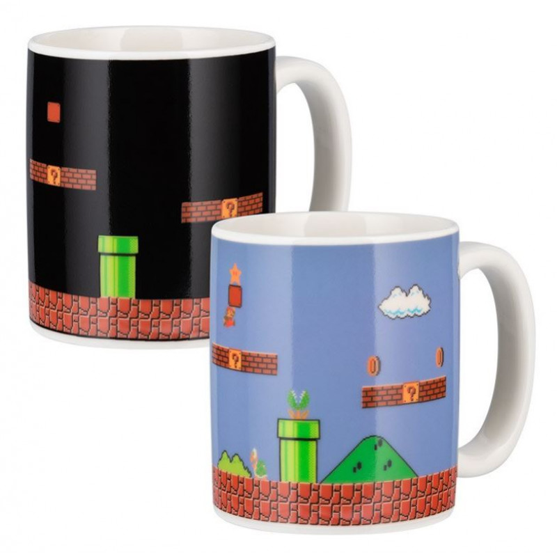 Caneca de mudança de cor com calor Paladone PP2927NN Super Mario Bros., multicolor