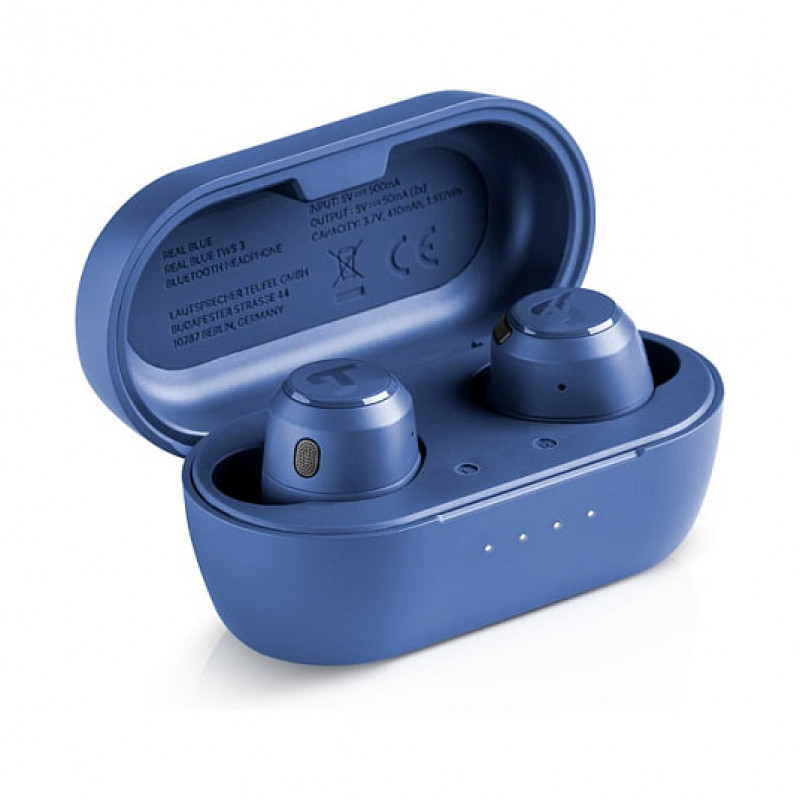Auscultadores Bluetooth intra-auriculares true-wireless Teufel REAL BLUE TWS 3, azul-aço