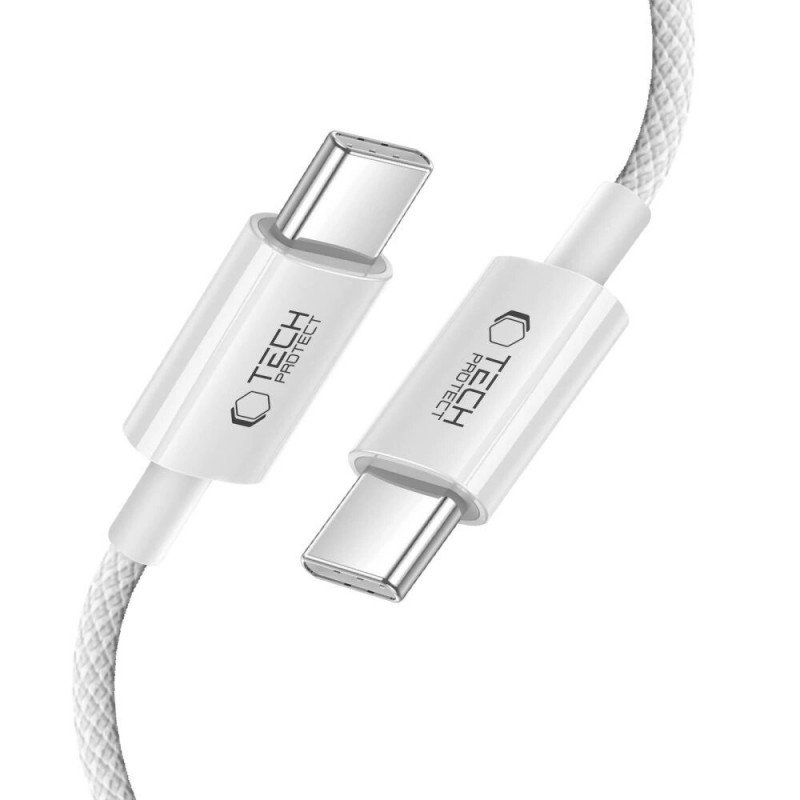 Cabo USB-C / USB-C Tech-Protect Ultraboost Lite PD60W/3A 200 cm, cinzento claro