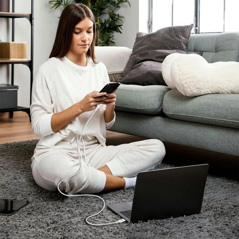 Cabo USB-C / USB-C Tech-Protect Ultraboost Lite PD60W/3A 200 cm, cinzento claro