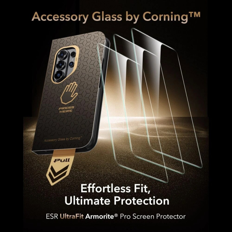 ESR UltraFit Armorite Pro Vidro Temperado para Samsung Galaxy S26 Ultra, Transparente