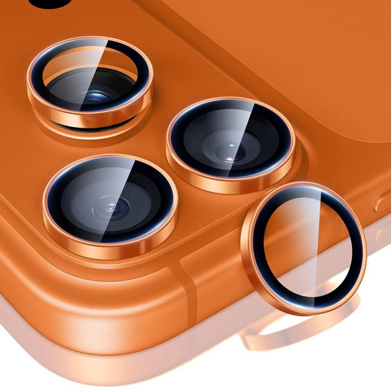 Protetor de câmara ESR Armorite para Apple iPhone 14 Pro / Max / 15 Pro / Max / 16 Pro / Max / 17 Pro / Max, laranja