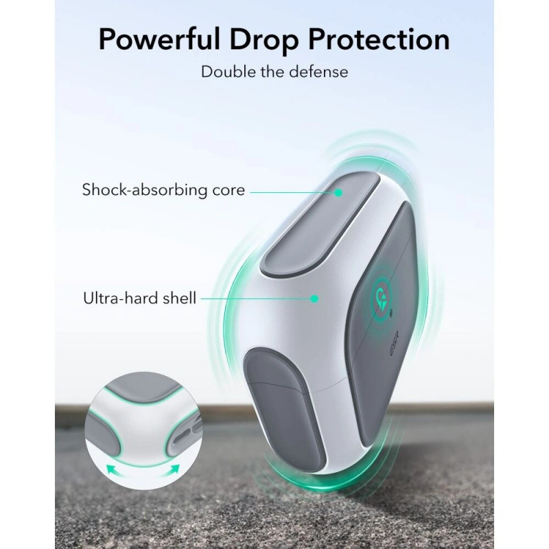 Capa ESR Orbit HaloLock MagSafe para Apple AirPods Pro 3, branca