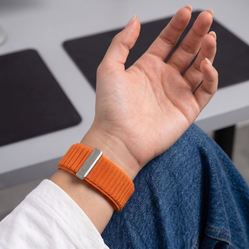 Pulseira Tech-Protect Nylonloop para Apple Watch 8 / 9 / 10 / 11 / 12 / SE / Ultra 44/45/46/49 mm, Laranja