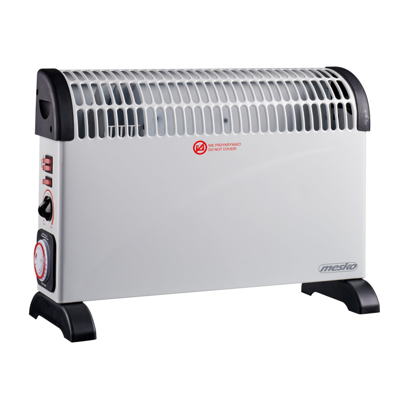 Mesko MS 7741w Aquecedor de convecção com temporizador e turboventilador, 2000 W, branco