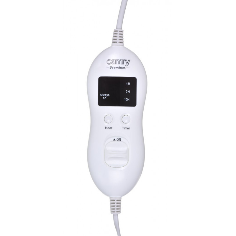 Camry CR 7435 Cobertor elétrico com temporizador, 8 níveis de aquecimento, 1 pessoa, 60 W