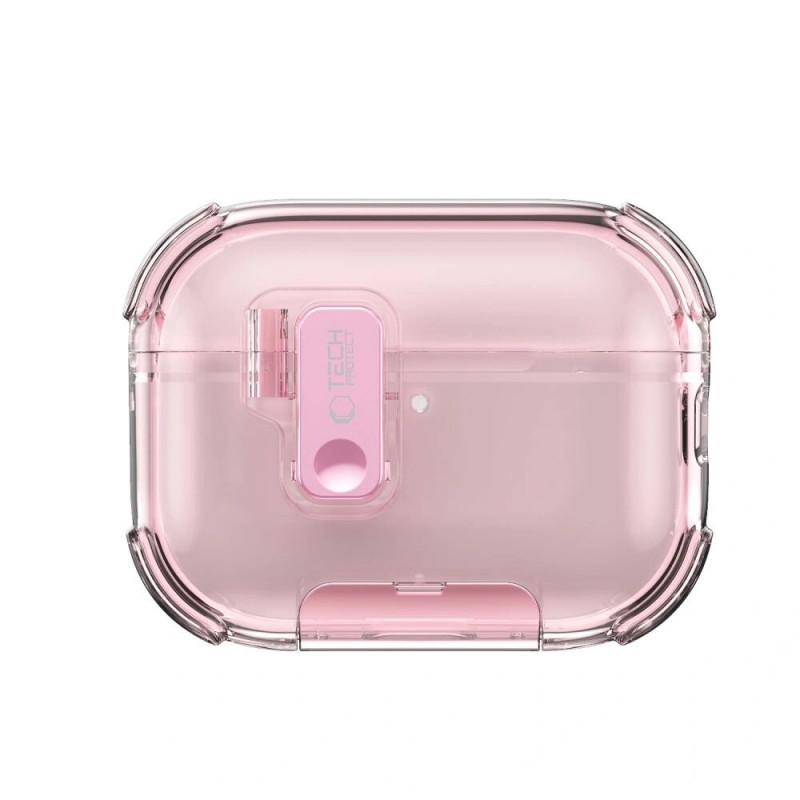 Capa para estojo de carregamento Tech-Protect Bounce Pro para Apple AirPods Pro 3, rosa