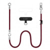 Conjunto de cordões para telemóvel Tech-Protect C10S Rope Crossbody & Wrist, bordô/titânio