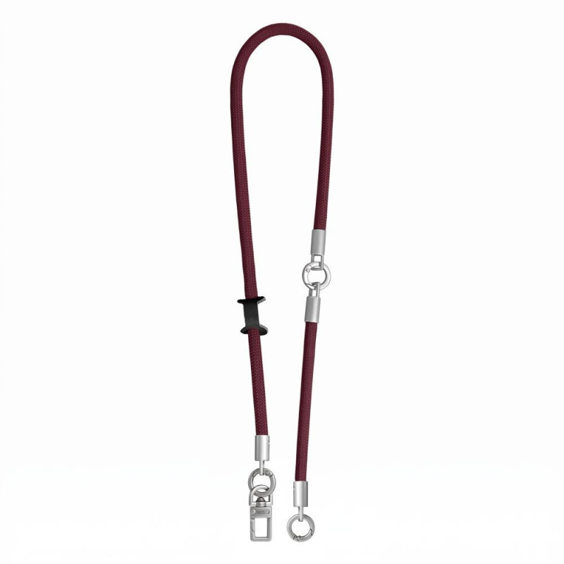 Conjunto de cordões para telemóvel Tech-Protect C10S Rope Crossbody & Wrist, bordô/titânio