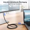 Cabo LogiLink CUA0121 USB 3.2 Gen2 Type-C, C/M para DP/M, bi-di, 8K/60 Hz, metal, preto, 3 m