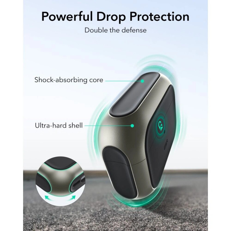Capa ESR Orbit HaloLock MagSafe para Apple AirPods Pro 3, titânio