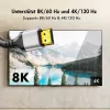 Cabo HDMI LogiLink CH0120, A/M para A/M, 8K/60 Hz, 48 Gbps, metal, nylon, preto/cinzento, 0,5 m