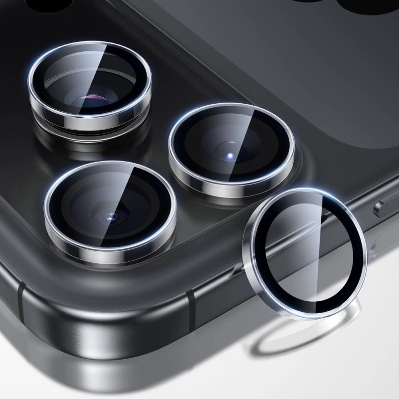 Protetor de câmara ESR Armorite para Apple iPhone 14 Pro / 14 Pro Max / 15 Pro / 15 Pro Max / 16 Pro / 16 Pro Max / 17 Pro / 17 Pro Max, transparente (ESR932)