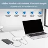 Carregador de secretária LogiLink PA0418 USB-A/C, 100 W, GaN, 6 portas, 2x USB-A (QC), 4x USB-C (PD), branco