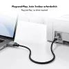 Cabo USB 2.0 Logilink CU0107, USB-A/M para USB-B/M, 480 Mbps, nylon, metal, preto/prateado, 2 m