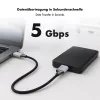 Cabo USB 3.2 Gen1 Type-C Logilink CU0199, C/M para Micro-USB/M, 5 Gbps, nylon, metal, preto/prateado, 2 m