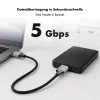 Cabo USB 3.0 Logilink CU0290, A/M para Micro-USB/M, 5 Gbps, nylon, metal, preto/prateado, 1 m