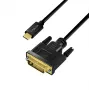 Cabo Logilink UA0474 USB 3.2 Gen1 Type-C, C/M para DVI-D/M, 1080p/60 Hz, preto, 3 m