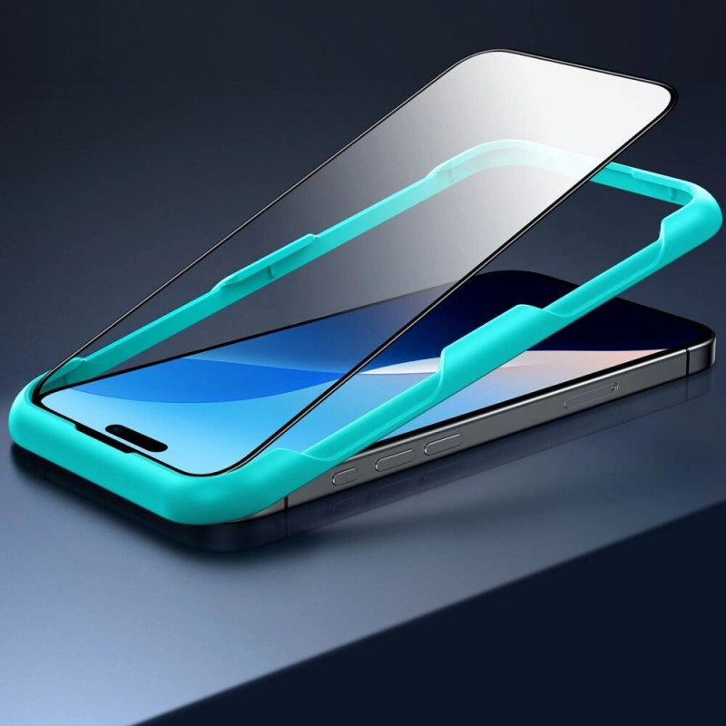 Película de vidro temperado ESR para Apple iPhone 16, transparente (2 unid.)