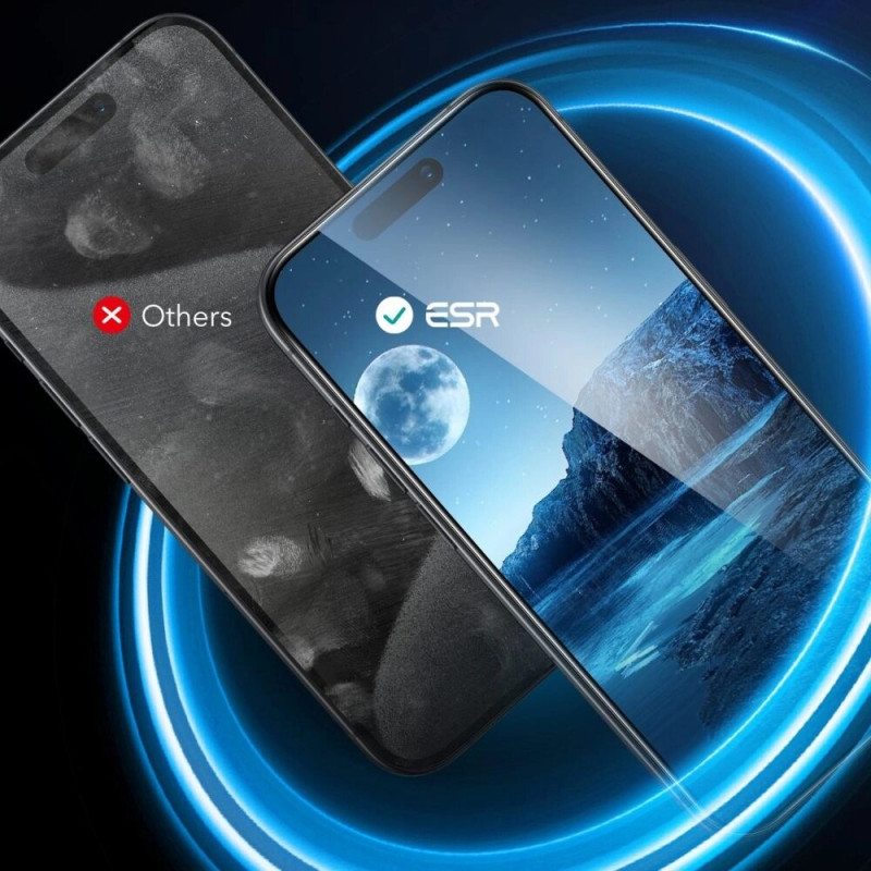 Película de vidro temperado ESR para Apple iPhone 16, transparente (2 unid.)