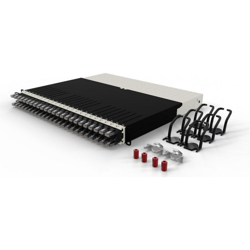 Painel de ligação Patchbox .one 8RU UTP, preto (PONEX8UTPBK)