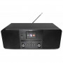Xoro HMT 620 rádio de internet estéreo tudo-em-um com leitor de CD, DAB+, FM, Spotify, Bluetooth, preto (SAT100373)