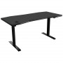 Secretária gaming Nitro Concepts D16E NC-GP-DK-008, Carbon Black, 1600x800, altura ajustável eletricamente