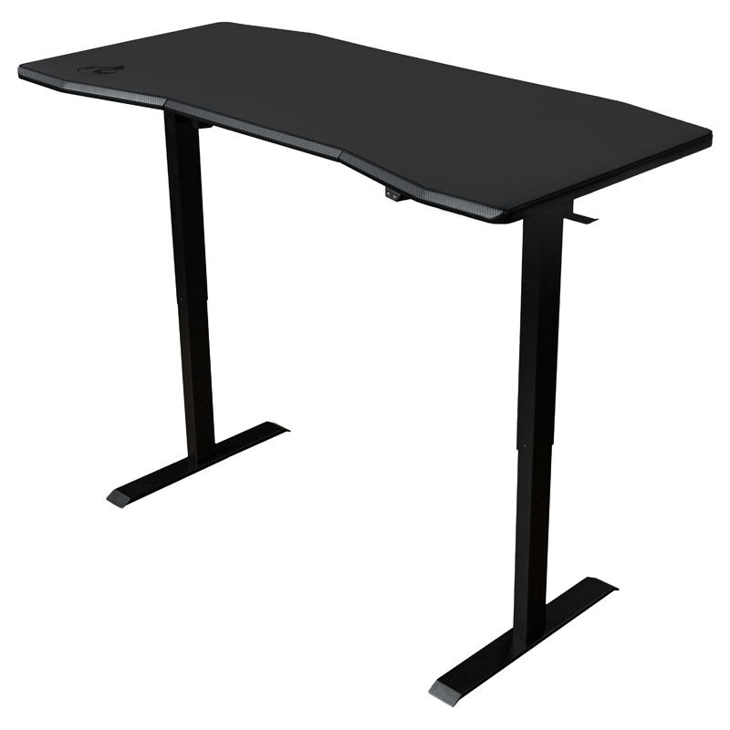 Secretária gaming Nitro Concepts D16E NC-GP-DK-008, Carbon Black, 1600x800, altura ajustável eletricamente