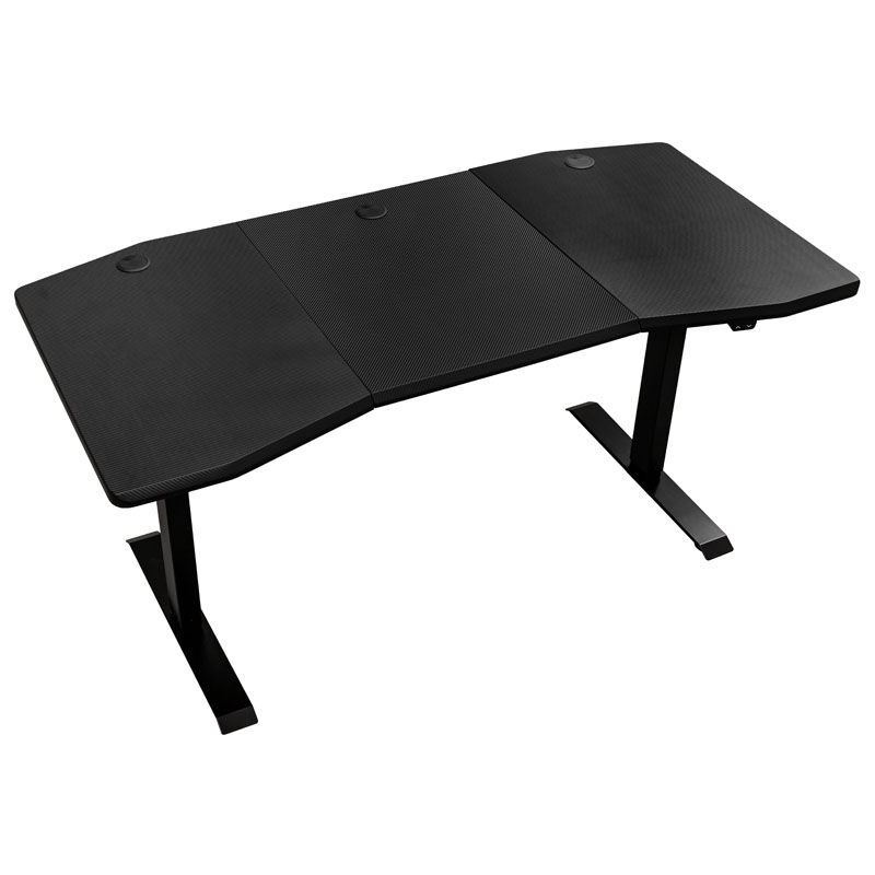 Secretária gaming Nitro Concepts D16E NC-GP-DK-008, Carbon Black, 1600x800, altura ajustável eletricamente