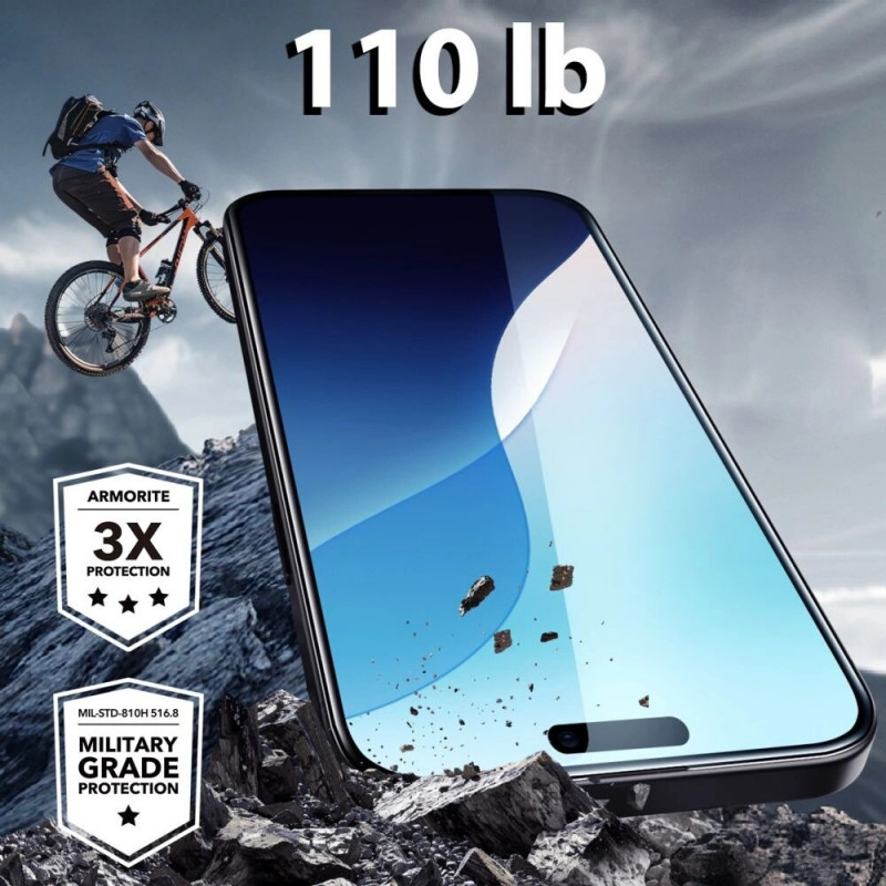 ESR Armorite Vidro Temperado para Apple iPhone 16, Moldura Preta